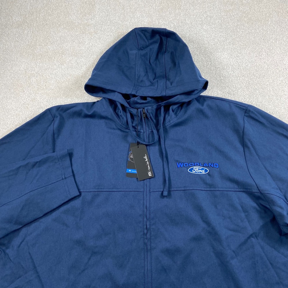 NWT TravisMathew Balboa Full Zip Hoodie‎ Mens XXXL Blue Woodland Ford Jacket